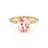 COCO - Oval Champagne Sapphire & Diamond 18k Yellow Gold Petite Hidden Halo Triple Pavé Shoulder Set Ring Engagement Ring Lily Arkwright