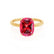 LULU - Elongated Cushion Ruby 18k Yellow Gold Petite Solitaire Ring Engagement Ring Lily Arkwright
