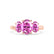 EVERDEEN - Oval Pink Sapphire 18k Rose Gold Trilogy Ring Engagement Ring Lily Arkwright