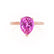 LULU - Pear Pink Sapphire 18k Rose Gold Petite Solitaire Ring Engagement Ring Lily Arkwright