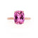 LULU - Elongated Cushion Pink Sapphire 18k Rose Gold Petite Solitaire Ring Engagement Ring Lily Arkwright