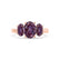 EVERDEEN - Oval Alexandrite 18k Rose Gold Trilogy Ring Engagement Ring Lily Arkwright
