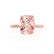 LULU - Elongated Cushion Champagne Sapphire 18k Rose Gold Petite Solitaire Ring Engagement Ring Lily Arkwright
