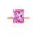 LULU - Radiant Pink Sapphire 18k Rose Gold Petite Solitaire Engagement Ring Lily Arkwright