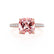 COCO - Cushion Champagne Sapphire & Diamond 18k Rose Gold Hidden Halo Triple Pavé Shoulder Set Engagement Ring Lily Arkwright