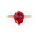 LULU - Pear Ruby 18k Rose Gold Petite Solitaire Ring Engagement Ring Lily Arkwright