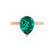 LULU - Pear Emerald 18k Rose Gold Petite Solitaire Ring Engagement Ring Lily Arkwright