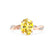 EDEN - Oval Yellow Sapphire & Diamond 18k Rose Gold Vine Solitaire Ring Engagement Ring Lily Arkwright