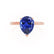 LULU - Pear Blue Sapphire 18k Rose Gold Petite Solitaire Ring Engagement Ring Lily Arkwright