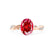 EDEN - Oval Ruby & Diamond 18k Rose Gold Vine Solitaire Ring Engagement Ring Lily Arkwright