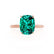 LULU - Elongated Cushion Emerald 18k Rose Gold Petite Solitaire Ring Engagement Ring Lily Arkwright