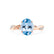 EDEN - Oval Aqua Spinel & Diamond 18k Rose Gold Vine Solitaire Ring Engagement Ring Lily Arkwright
