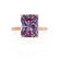 LULU - Radiant Alexandrite 18k Rose Gold Petite Solitaire Engagement Ring Lily Arkwright