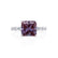HOPE - Princess Alexandrite & Diamond 950 Platinum Vintage Shoulder Set Engagement Ring Lily Arkwright