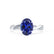 EDEN - Oval Blue Sapphire & Diamond 950 Platinum Vine Solitaire Ring Engagement Ring Lily Arkwright