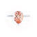 LULU - Pear Champagne Sapphire 950 Platinum Petite Solitaire Ring Engagement Ring Lily Arkwright