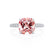 COCO - Cushion Champagne Sapphire & Diamond 18k White Gold Hidden Halo Triple Pavé Shoulder Set Engagement Ring Lily Arkwright