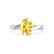 EDEN - Oval Yellow Sapphire & Diamond 18k White Gold Vine Solitaire Ring Engagement Ring Lily Arkwright