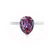 LULU - Pear Alexandrite 18k White Gold Petite Solitaire Ring Engagement Ring Lily Arkwright