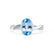 EDEN - Oval Aqua Spinel & Diamond 950 Platinum Vine Solitaire Ring Engagement Ring Lily Arkwright