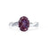 EDEN - Oval Alexandrite & Diamond 18k White Gold Vine Solitaire Ring Engagement Ring Lily Arkwright