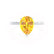 LULU - Pear Yellow Sapphire 950 Platinum Petite Solitaire Ring Engagement Ring Lily Arkwright