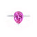 LULU - Pear Pink Sapphire 950 Platinum Petite Solitaire Ring Engagement Ring Lily Arkwright