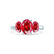 EVERDEEN - Oval Ruby 950 Platinum Trilogy Ring Engagement Ring Lily Arkwright