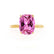 LULU - Elongated Cushion Pink Sapphire 18k Yellow Gold Petite Solitaire Ring Engagement Ring Lily Arkwright