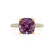 COCO - Cushion Alexandrite & Diamond 18k Yellow Gold Hidden Halo Triple Pavé Shoulder Set Engagement Ring Lily Arkwright