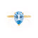 LULU - Pear Aqua Spinel 18k Yellow Gold Petite Solitaire Ring Engagement Ring Lily Arkwright
