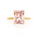 LULU - Radiant Champagne Sapphire 18k Yellow Gold Petite Solitaire Engagement Ring Lily Arkwright