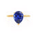 LULU - Pear Blue Sapphire 18k Yellow Gold Petite Solitaire Ring Engagement Ring Lily Arkwright