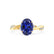 EDEN - Oval Blue Sapphire & Diamond 18k Yellow Gold Vine Solitaire Ring Engagement Ring Lily Arkwright