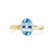 EDEN - Oval Aqua Spinel & Diamond 18k Yellow Gold Vine Solitaire Ring Engagement Ring Lily Arkwright