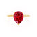LULU - Pear Ruby 18k Yellow Gold Petite Solitaire Ring Engagement Ring Lily Arkwright