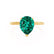 LULU - Pear Emerald 18k Yellow Gold Petite Solitaire Ring Engagement Ring Lily Arkwright