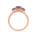 EVERDEEN - Oval Alexandrite 18k Rose Gold Trilogy Ring Engagement Ring Lily Arkwright