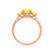 EVERDEEN - Oval Yellow Sapphire 18k Rose Gold Trilogy Ring Engagement Ring Lily Arkwright