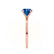 LULU - Elongated Cushion Blue Sapphire 18k Rose Gold Petite Solitaire Ring Engagement Ring Lily Arkwright