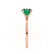 LULU - Radiant Emerald 18k Rose Gold Petite Solitaire Engagement Ring Lily Arkwright