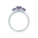 EVERDEEN - Oval Alexandrite 950 Platinum Trilogy Ring Engagement Ring Lily Arkwright