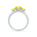 EVERDEEN - Oval Yellow Sapphire 18k White Gold Trilogy Ring Engagement Ring Lily Arkwright