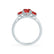 EVERDEEN - Oval Ruby 950 Platinum Trilogy Ring Engagement Ring Lily Arkwright