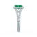 EVERLY - Radiant Emerald & Diamond 950 Platinum Split Shank Halo Ring Engagement Ring Lily Arkwright