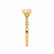 HOPE - Princess Champagne Sapphire & Diamond 18k Yellow Gold Vintage Shoulder Set Engagement Ring Lily Arkwright