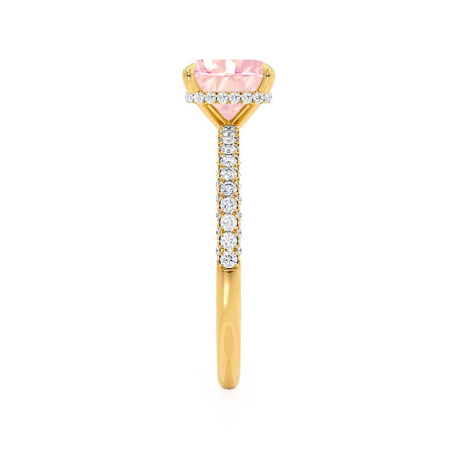 COCO - Princess Champagne Sapphire & Diamond 18k Yellow Gold