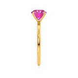 LULU - Elongated Cushion Pink Sapphire 18k Yellow Gold Petite Solitaire Ring Engagement Ring Lily Arkwright