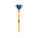LULU - Elongated Cushion Blue Sapphire 18k Yellow Gold Petite Solitaire Ring Engagement Ring Lily Arkwright