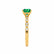 HOPE - Princess Emerald & Diamond 18k Yellow Gold Vintage Shoulder Set Engagement Ring Lily Arkwright